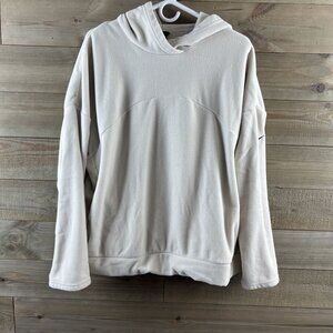 Nike Womens Hoodie Therma-Fit Fleece Sweatshirt Bone Athletic Size XL